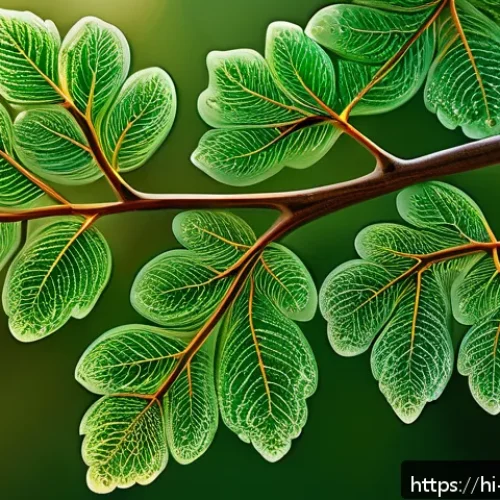 Home 30 프랙탈 기하학의 원리 - A detailed, realistic image of a tree branch showing fractal geometry, where each smaller branch is ...