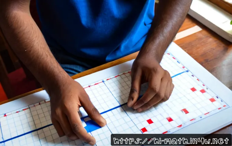 카르노 맵과 부울 대수 - Photorealistic overhead view of an Indian engineering student’s hands arranging red and blue square ...